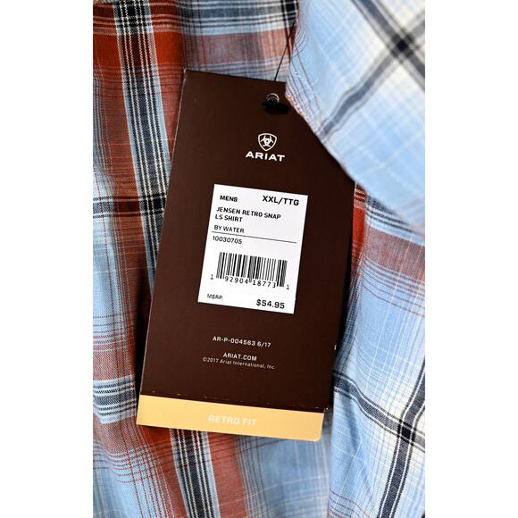 Lot of 2 Men's Long Sleeve Button Down Shirts Ariat/Red Head Ranch XXL/2XLT - Picture 5 of 12